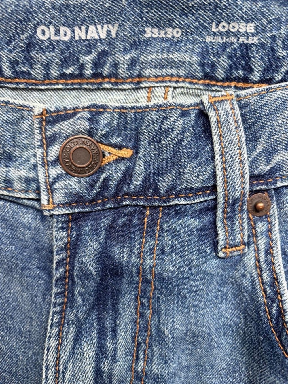 Old Navy Men's Loose Blue Jeans